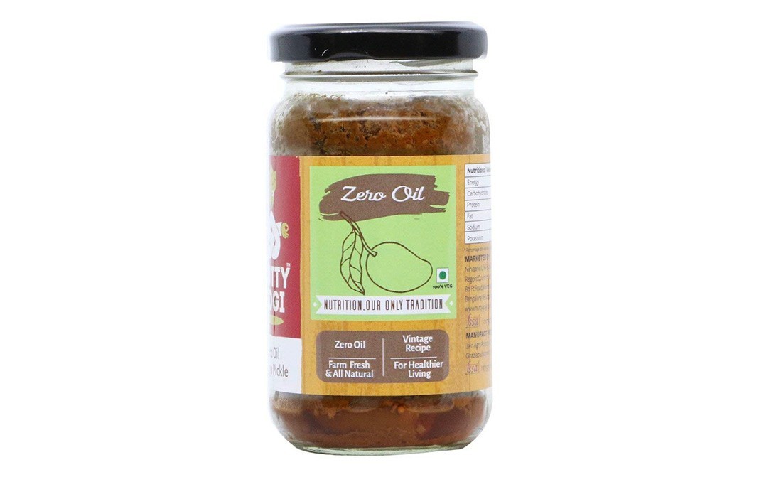 Nutty Yogi Zero Oil Mango Pickle    Glass Jar  200 grams